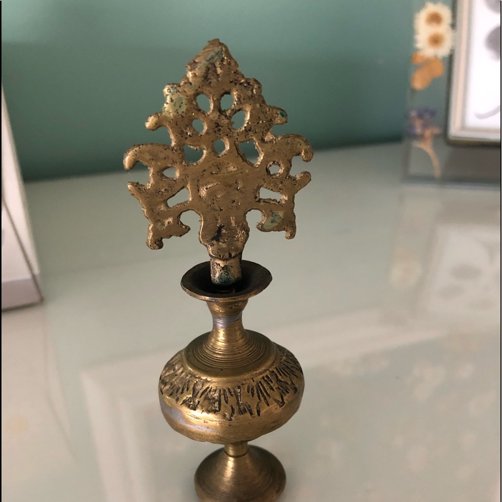 Vintage Brass Hand-Crafted khohl applicator.